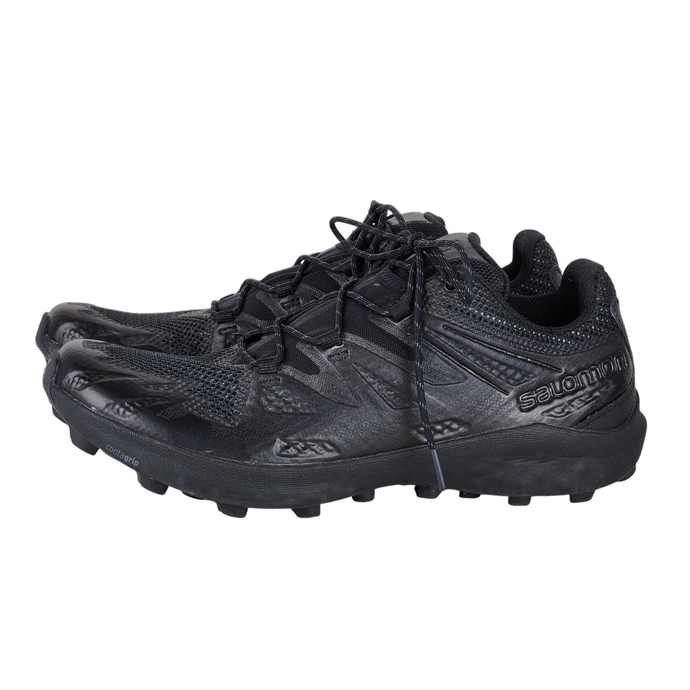 Salomon Cross Advanced Triple Black Trail Running Shoes Mens 9.5 Womens 10.5